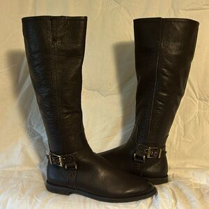 NWOT dark brown leather knee boots by FRANCO SARTO Size 8M